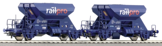 2 Piece Set: Gravel cars "RAILPRO"<br /><a href='images/pictures/Roco/66164.jpg' target='_blank'>Full size image</a>